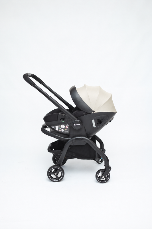 Roova® Duo iSIZE | All black /  Buttercream
