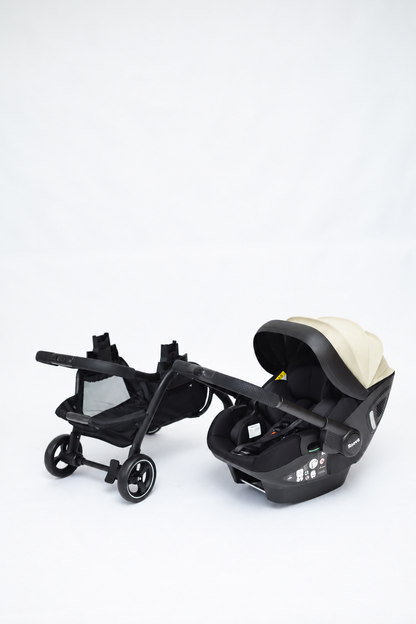 Roova® Duo iSIZE | All black /  Buttercream