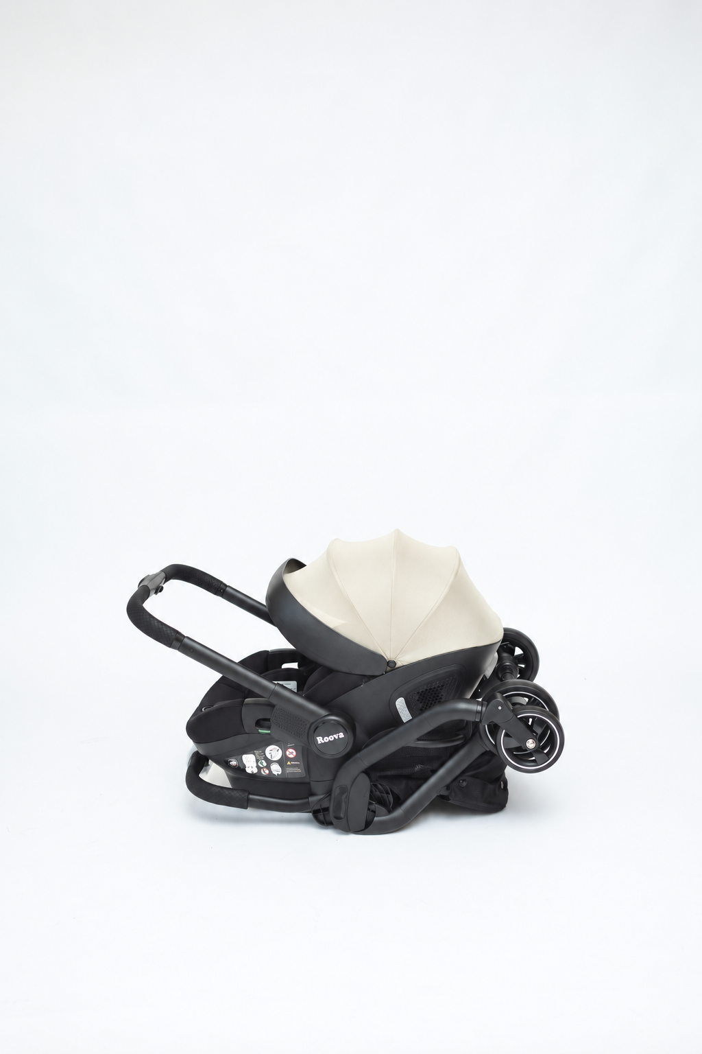 Roova® Duo iSIZE | All black /  Buttercream