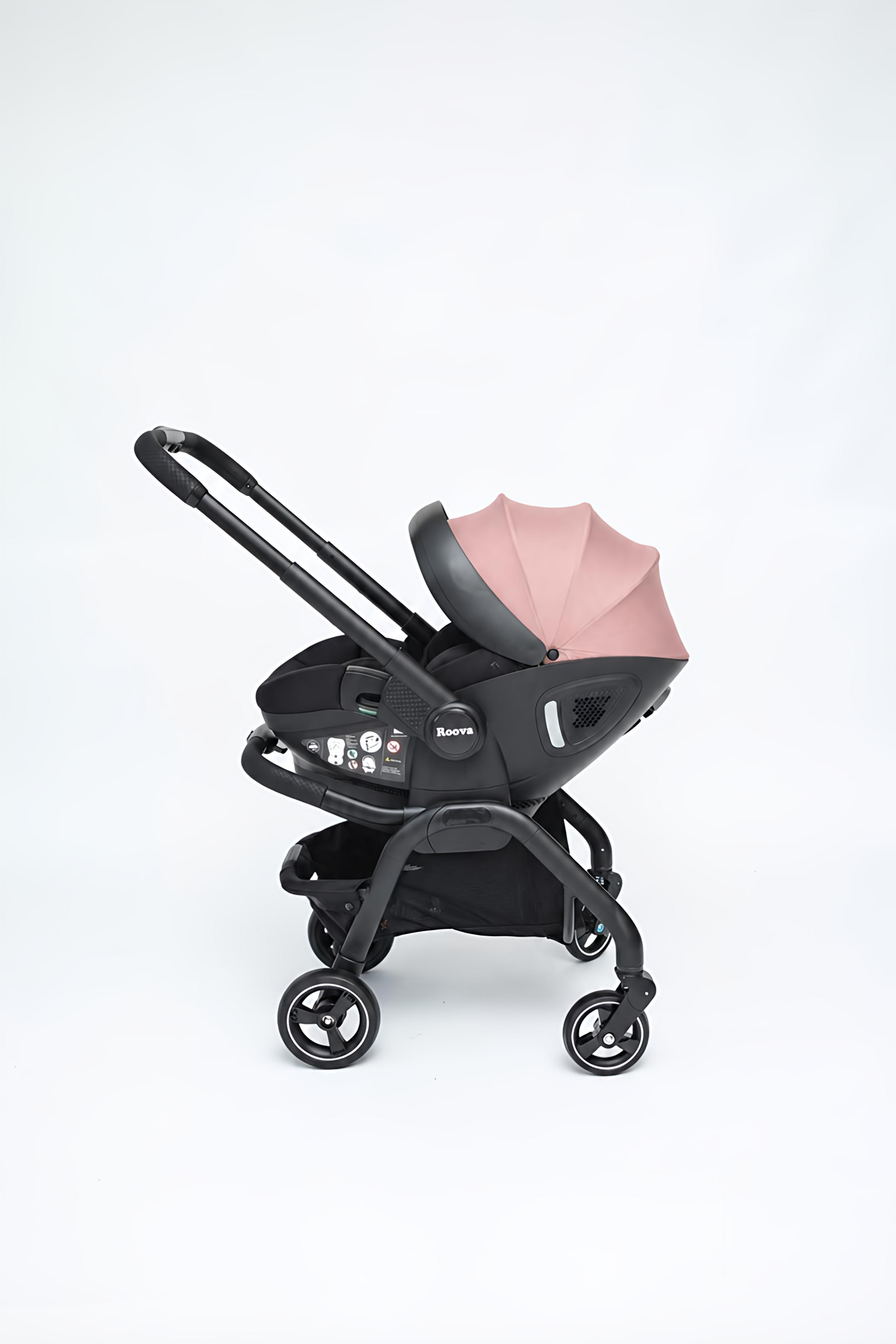 Roova® Duo iSIZE | All black / Rose