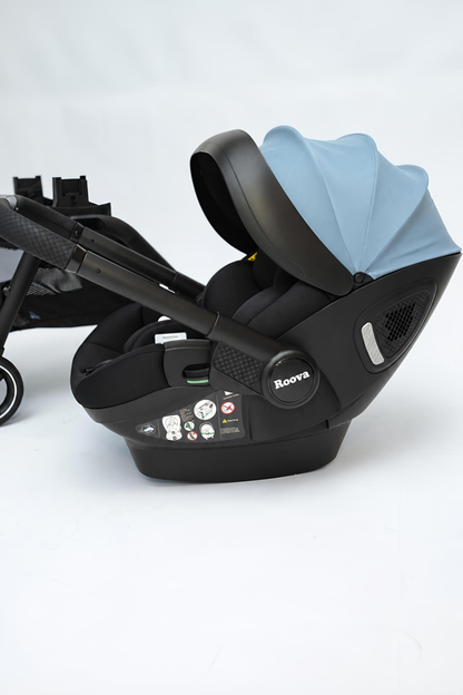 Roova® Duo iSIZE | All black / Blue