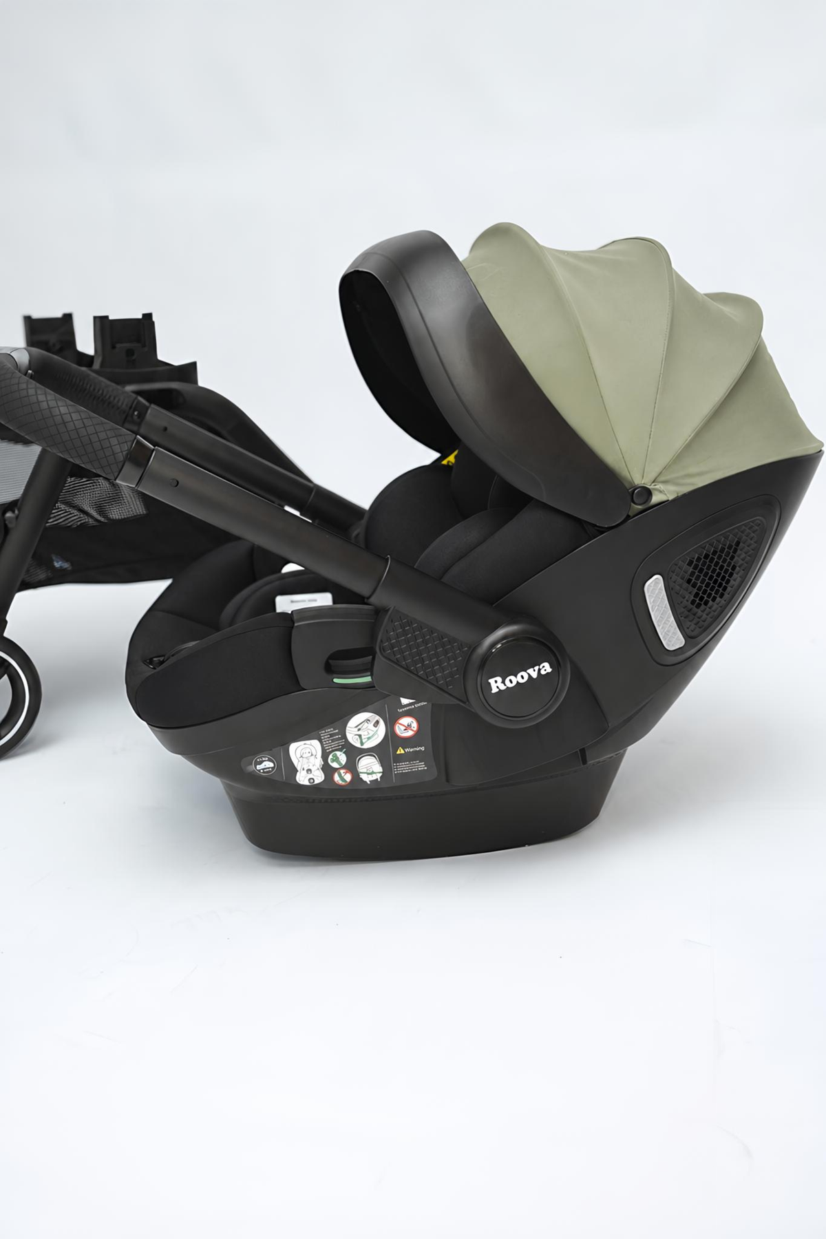 Roova® Duo iSIZE | All black / Olive