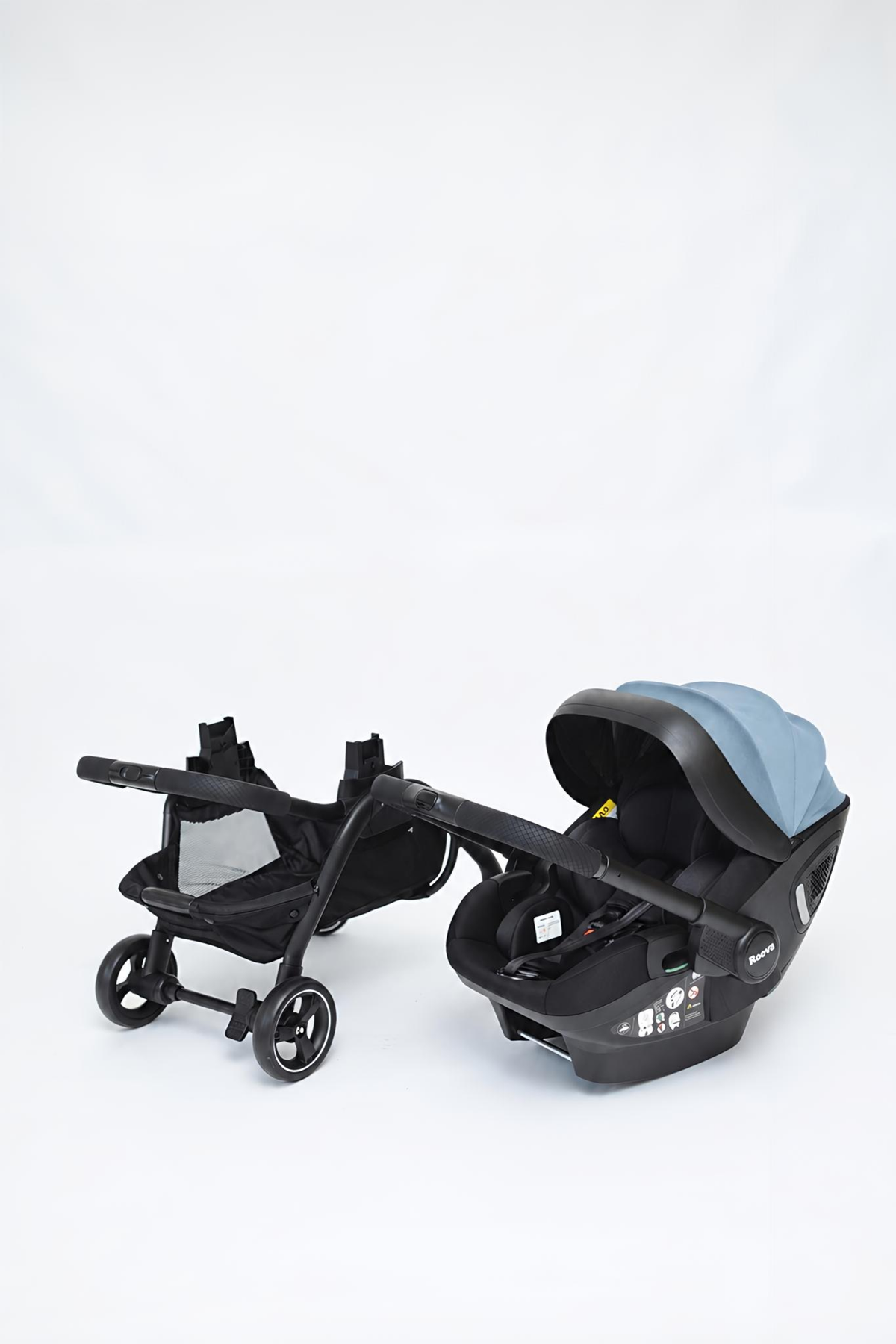 Roova® Duo iSIZE | All black / Blue